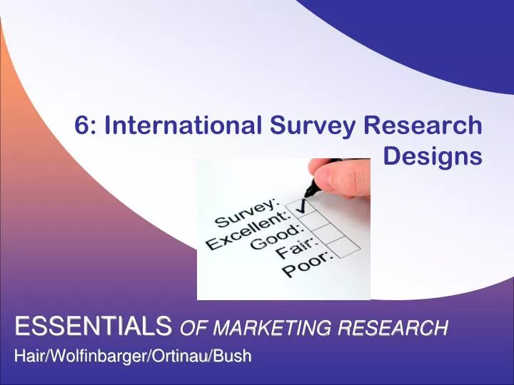 6 international survey research designs