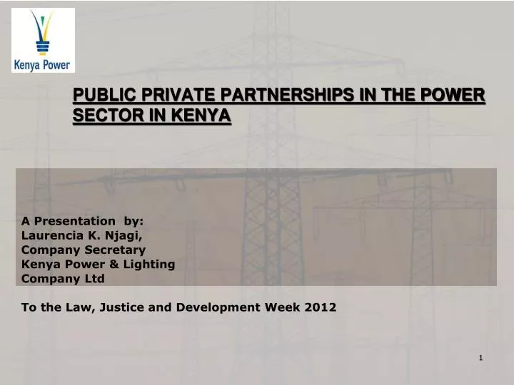 public private partnerships in the power sector in kenya