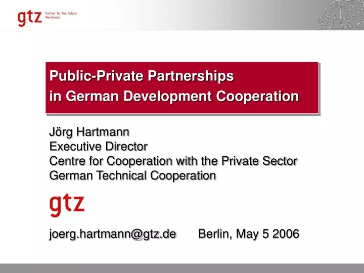 public private partnerships in german development cooperation
