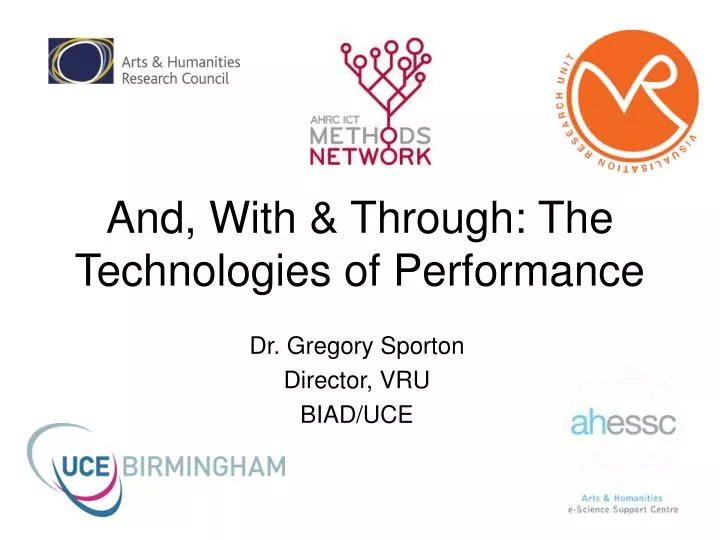 and with through the technologies of performance