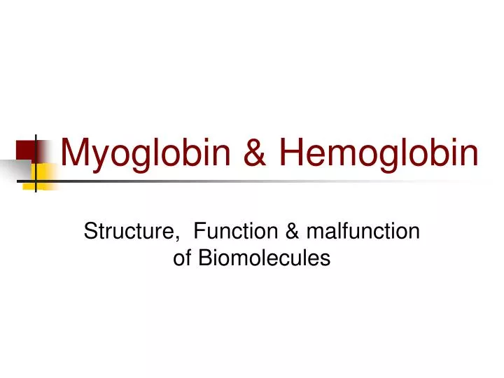 myoglobin hemoglobin