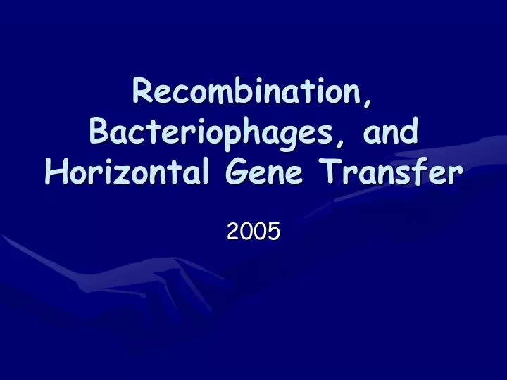 recombination bacteriophages and horizontal gene transfer