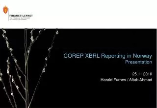 COREP XBRL Reporting in Norway Presentation