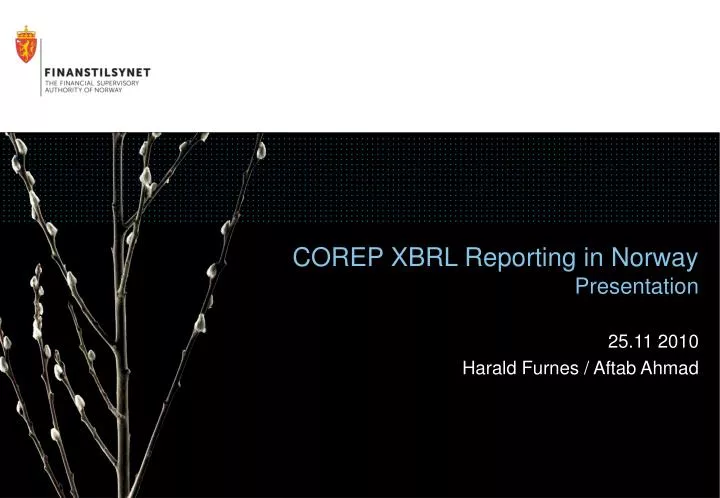 corep xbrl reporting in norway presentation