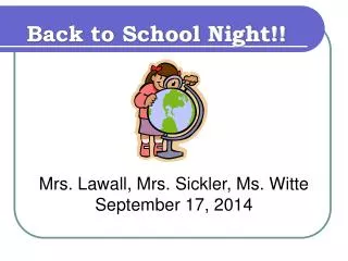 Back to School Night!!