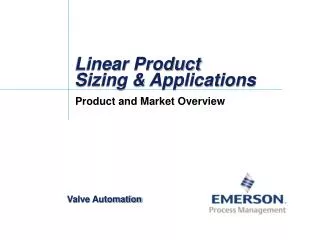 Linear Product Sizing &amp; Applications