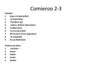 comienzo 2 3