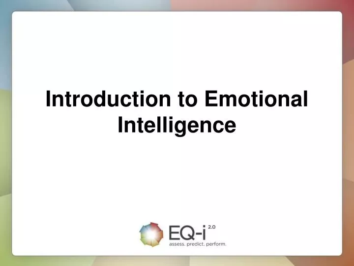 introduction to emotional intelligence