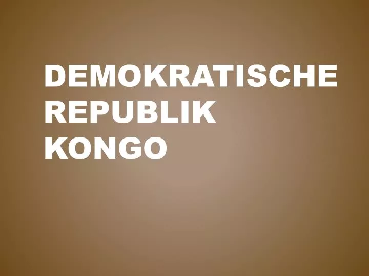 demokratische republik kongo