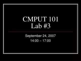 CMPUT 101 Lab #3