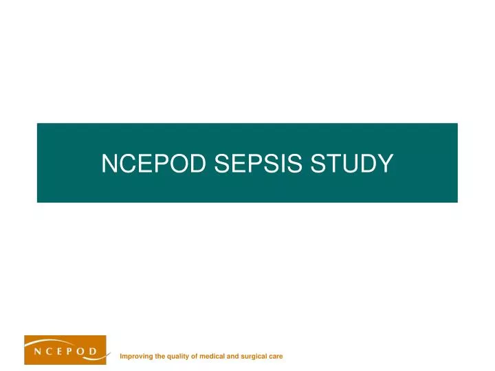 ncepod sepsis study