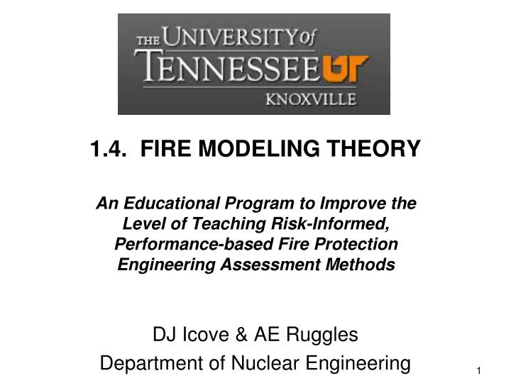dj icove ae ruggles department of nuclear engineering