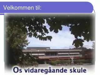 velkommen til