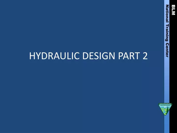 hydraulic design part 2