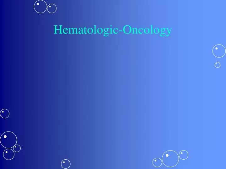 hematologic oncology