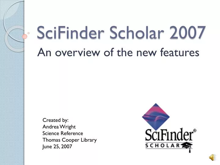 scifinder scholar 2007