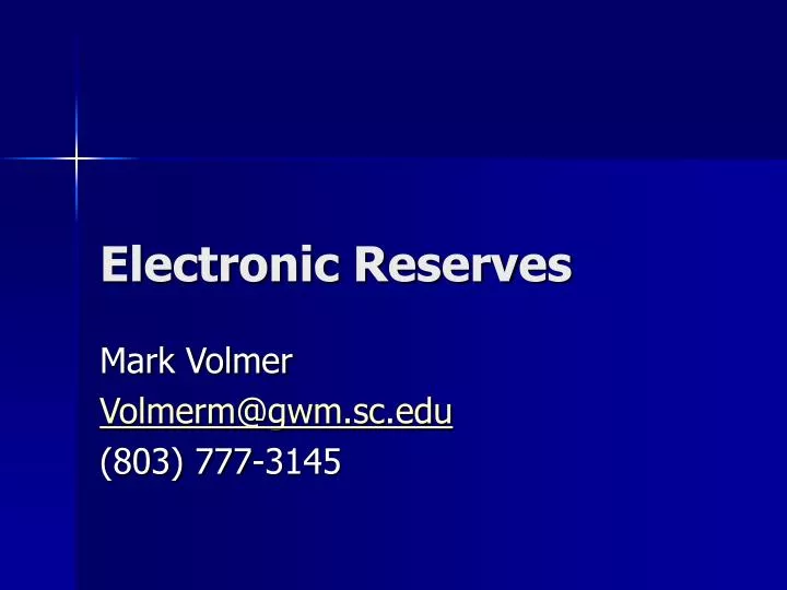 electronic reserves