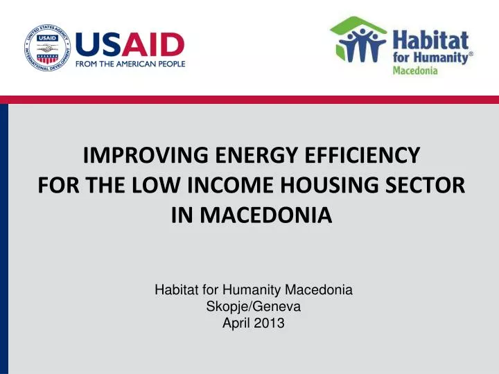 improving energy efficiency for the low income housing sector in macedonia