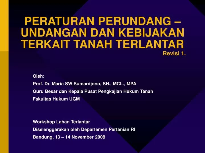 peraturan perundang undangan dan kebijakan terkait tanah terlantar revisi 1