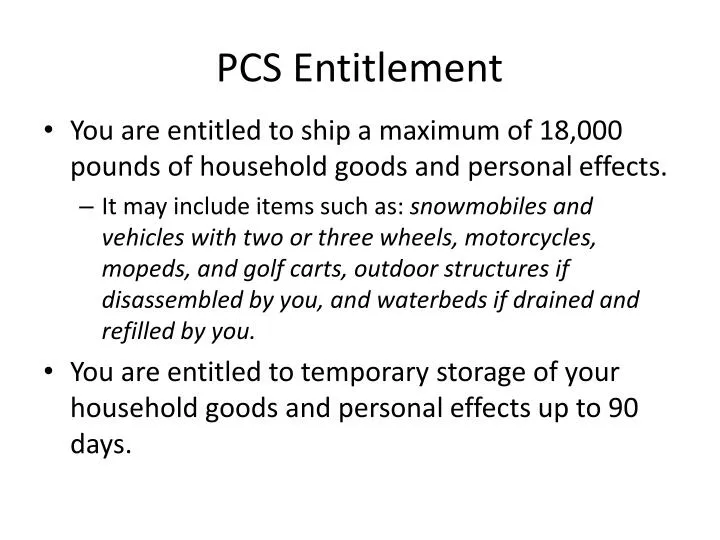 pcs entitlement