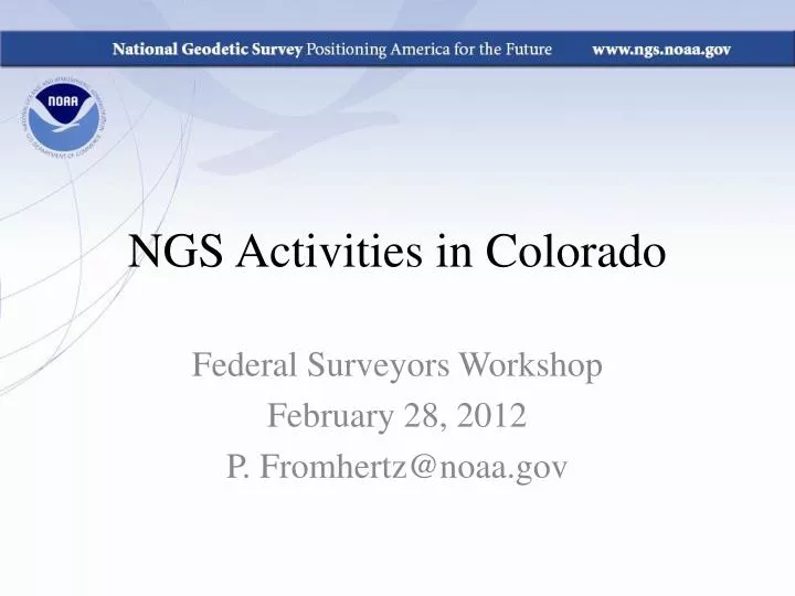 ngs activities in colorado