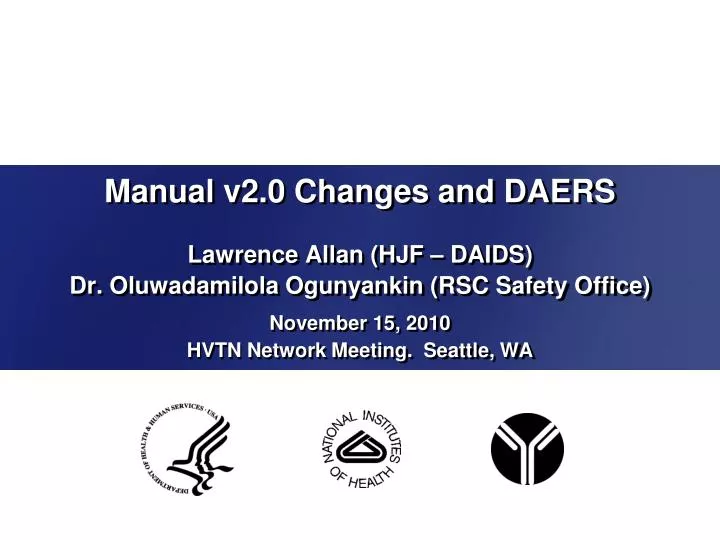 manual v2 0 changes and daers