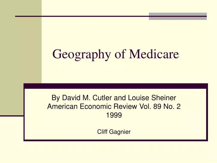 geography of medicare