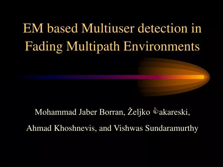 em based multiuser detection in fading multipath environments