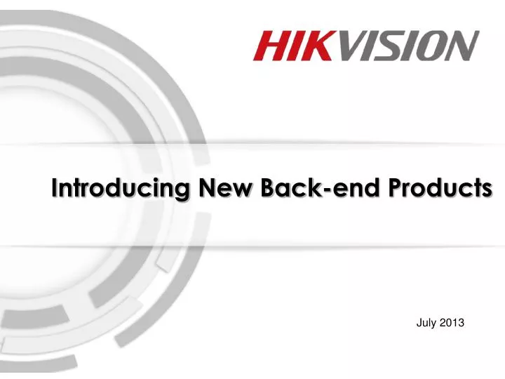 2013 back end new products