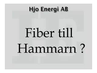 hjo energi ab