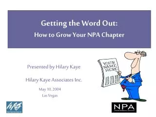 Getting the Word Out: How to Grow Your NPA Chapter