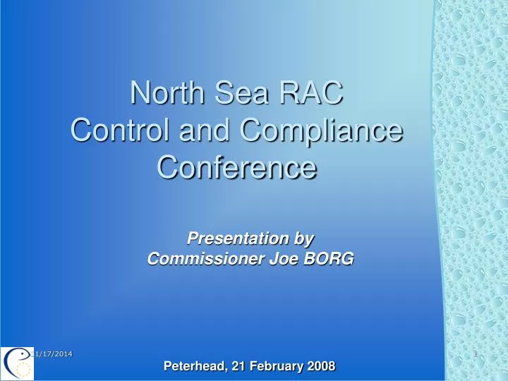 north sea rac control and compliance conference