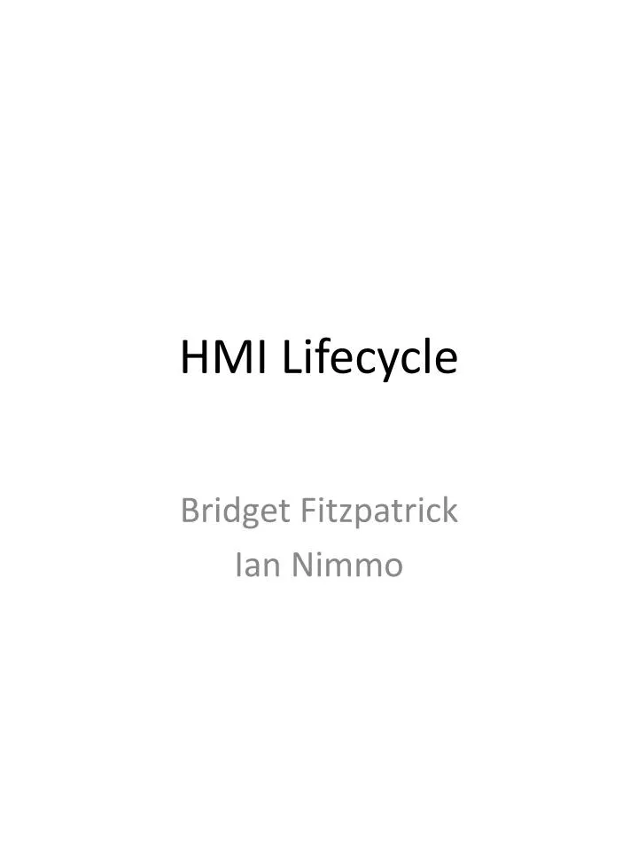 hmi lifecycle
