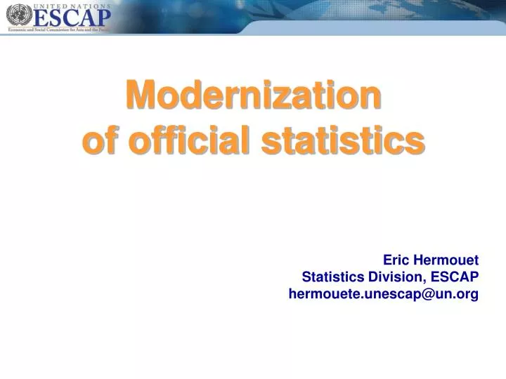 modernization of official statistics