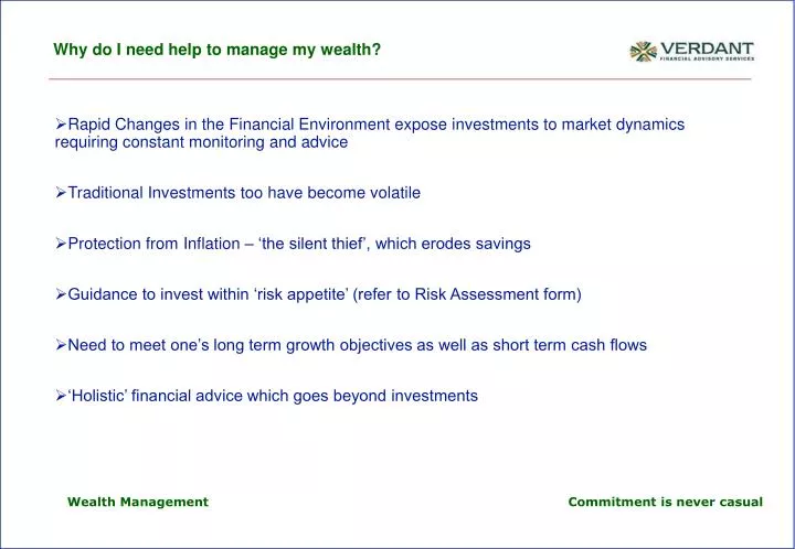 why do i need help to manage my wealth