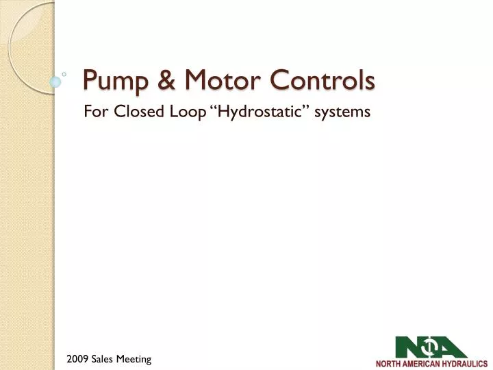 pump motor controls