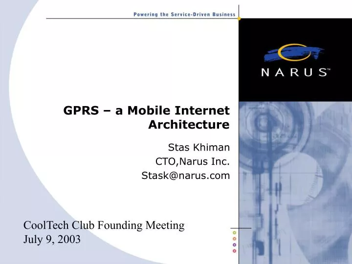 gprs a mobile internet architecture