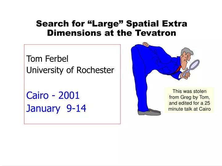 search for large spatial extra dimensions at the tevatron