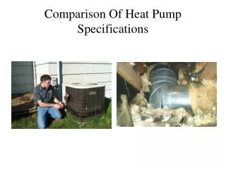 comparison of heat pump specifications