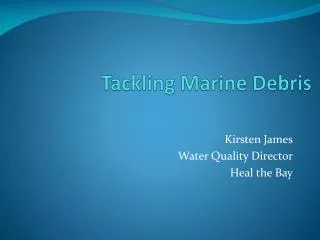 Tackling Marine Debris
