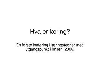 hva er l ring