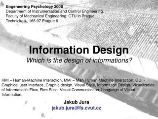 Information Design Which is the design of informations?