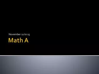 Math A
