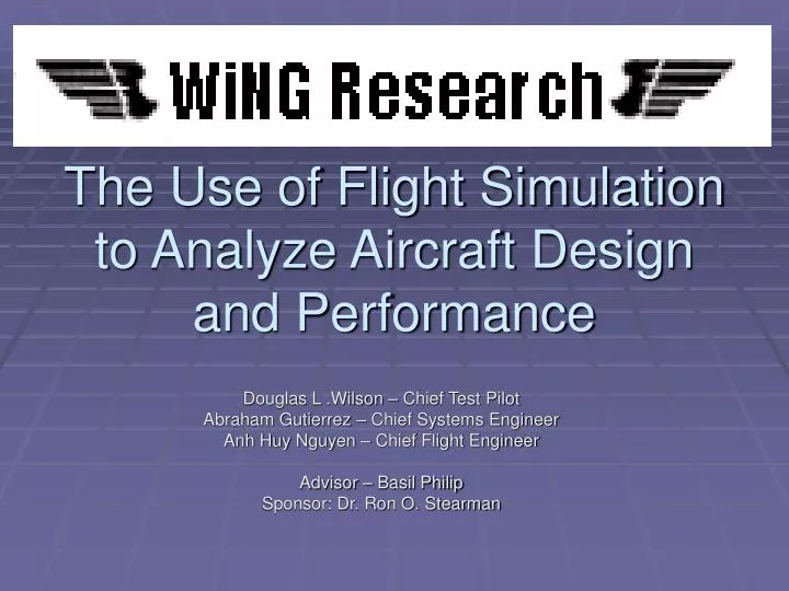 the use of flight simulation to analyze aircraft design and performance