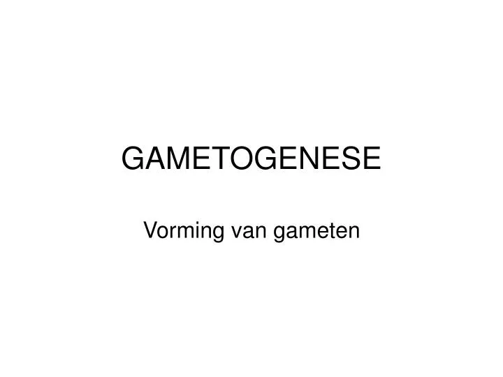 gametogenese