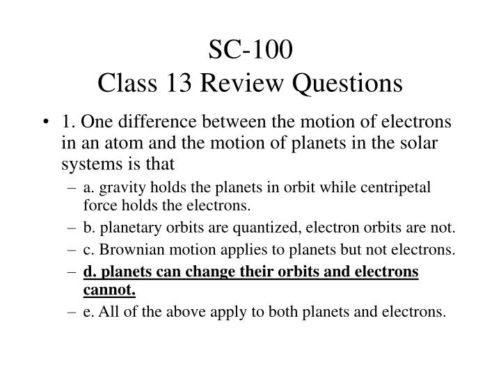 sc 100 class 13 review questions