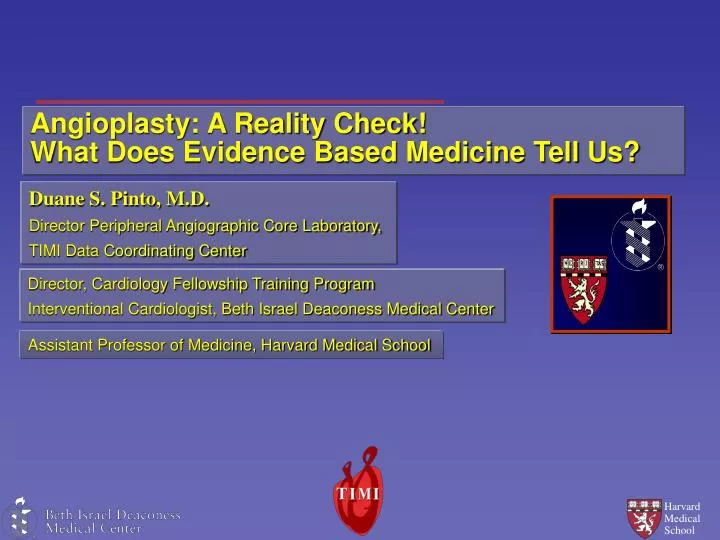 angioplasty a reality check what does evidence based medicine tell us