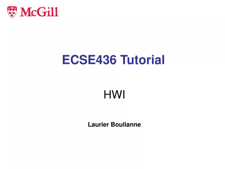 ecse436 tutorial
