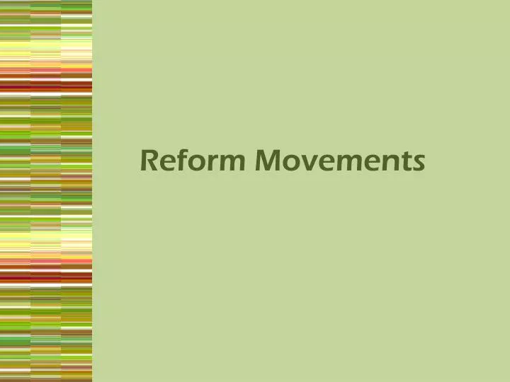 reform movements