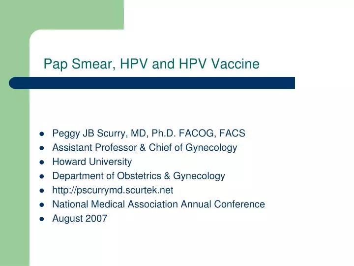 pap smear hpv and hpv vaccine